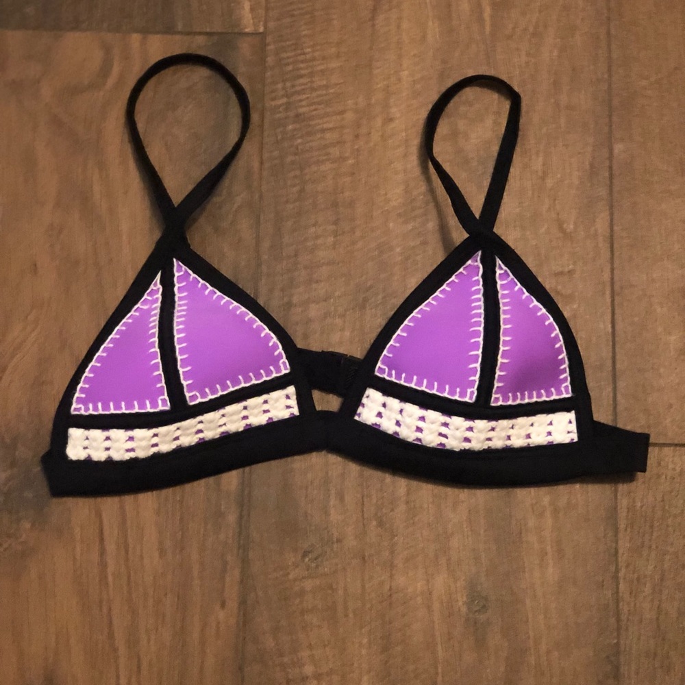 Purple Triangl Swim Top